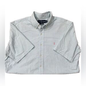 Ralph Lauren Men’s Button Down Short Sleeved Shirt Classic Fit Large